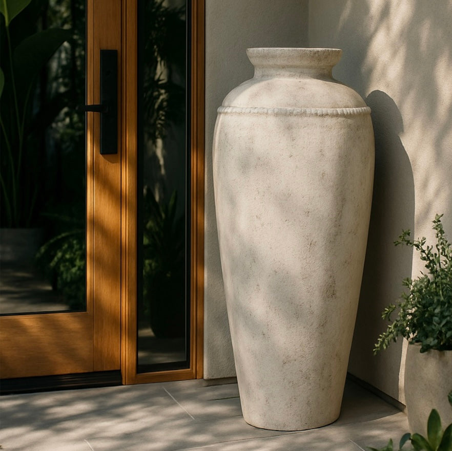 Milia Antique White Pot