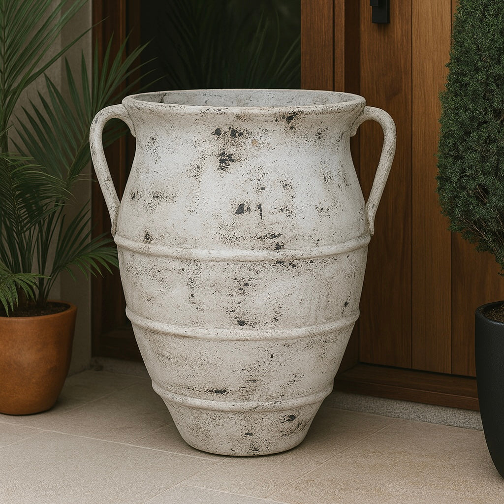 Leora Antique White Pot