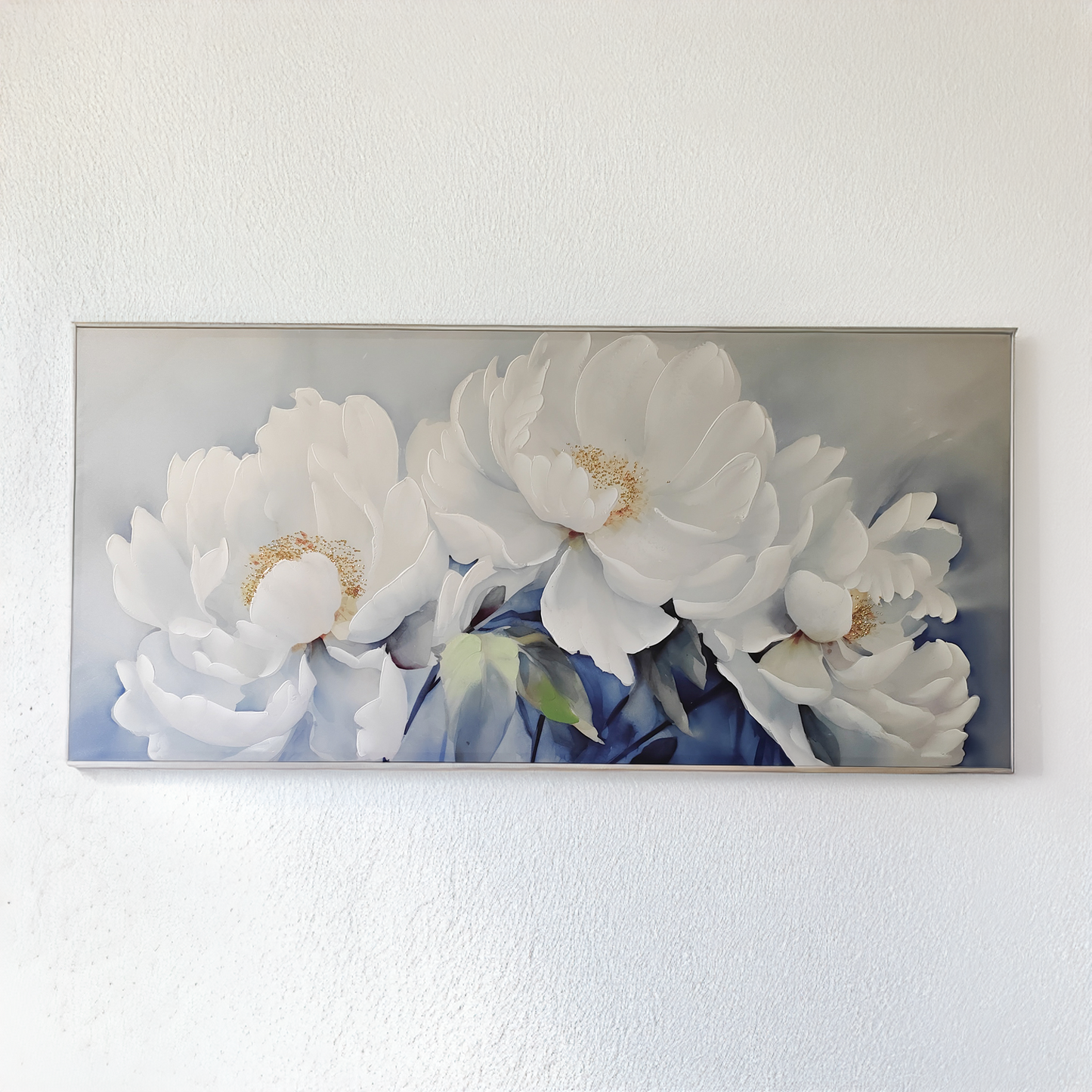 Blue Peony Canvas Art