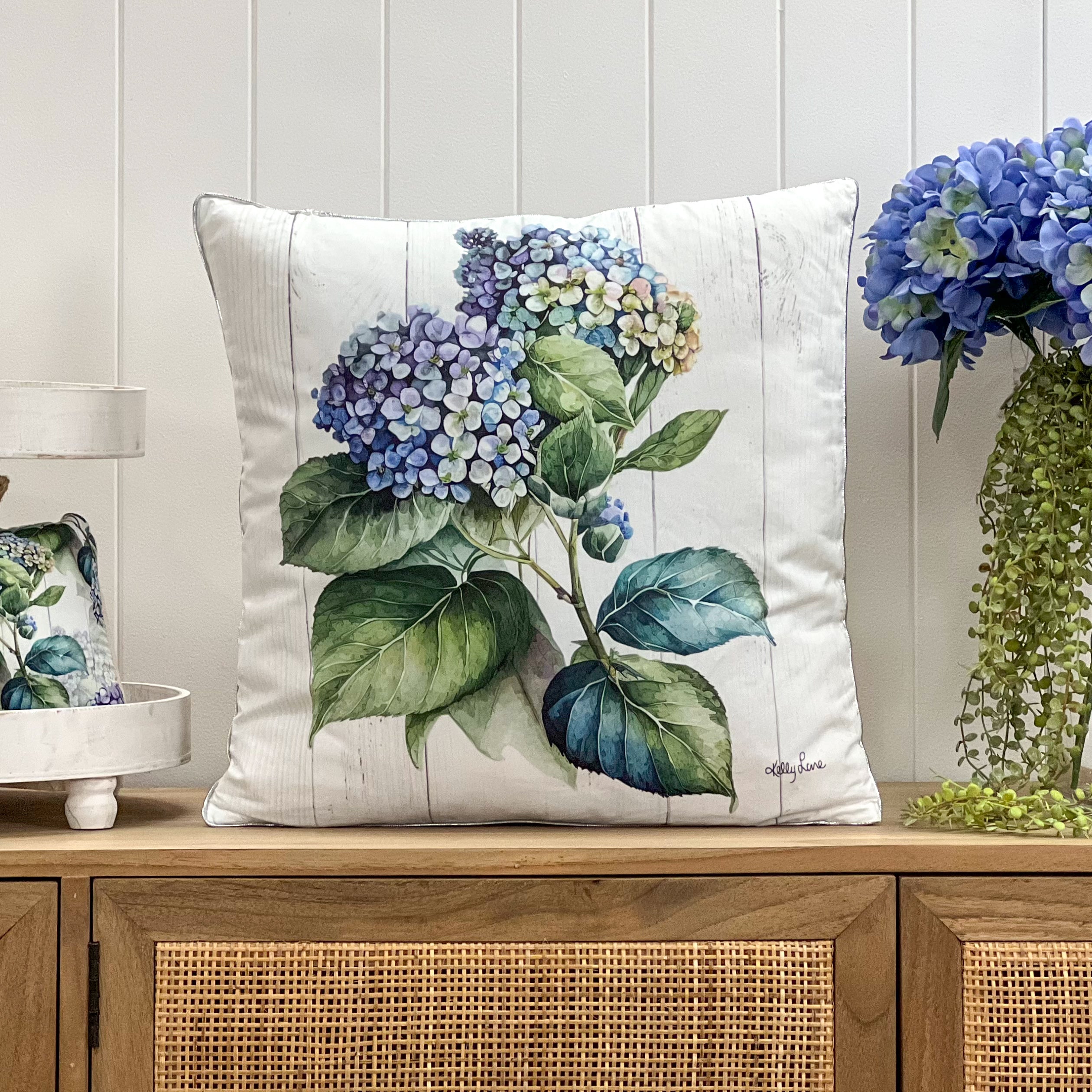 White Hydrangea Cushion The Outlet Homewares Furniture