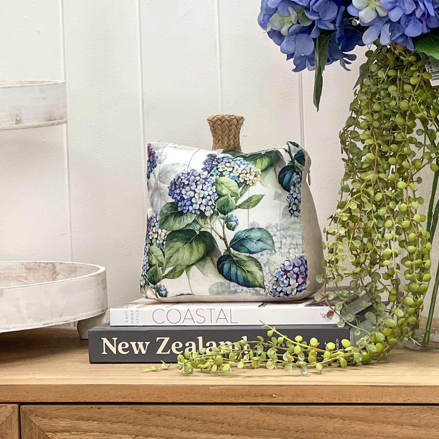 White Hydrangea Door Stop