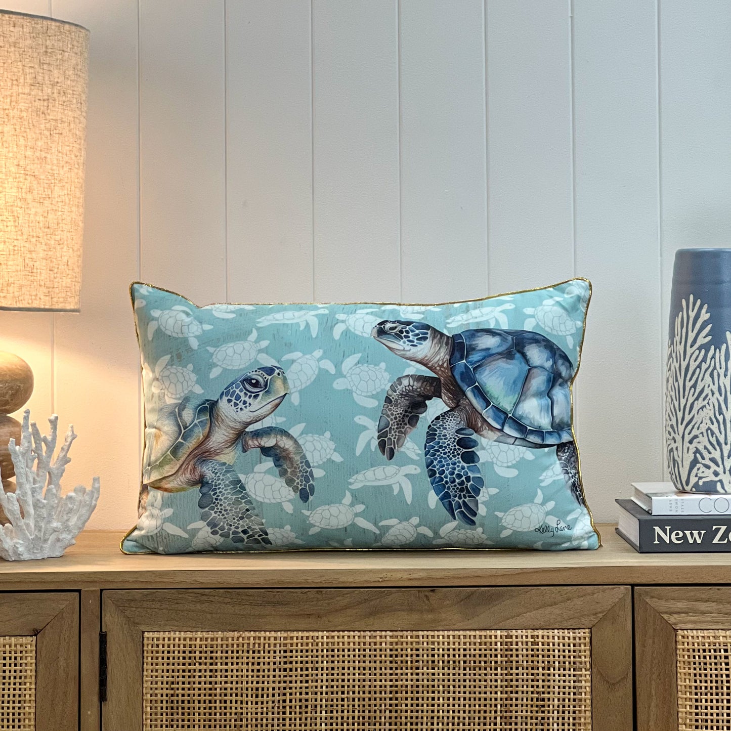 Skinny Turtle Cushion (Double Sided)
