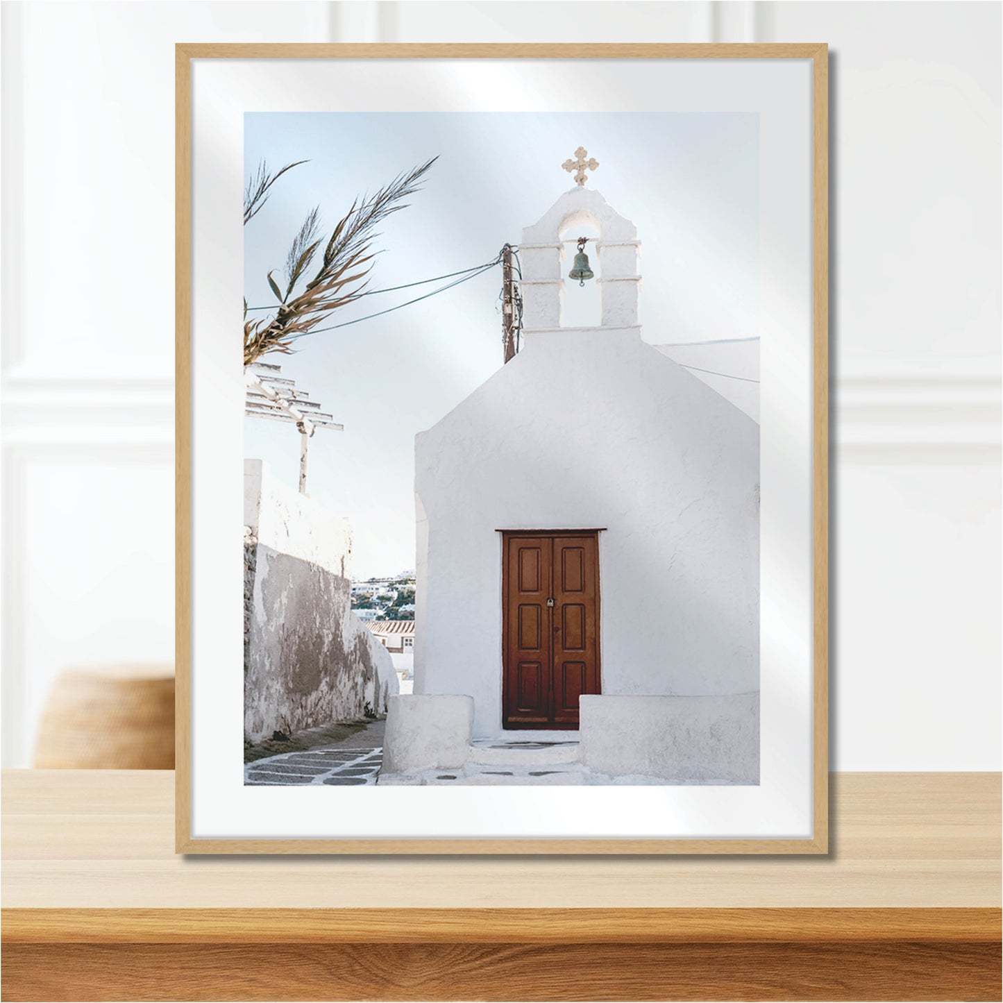 Greek Isles Church Framed Art