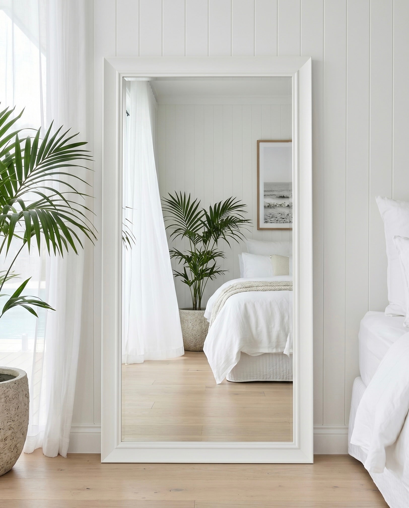 Large White Mirror
