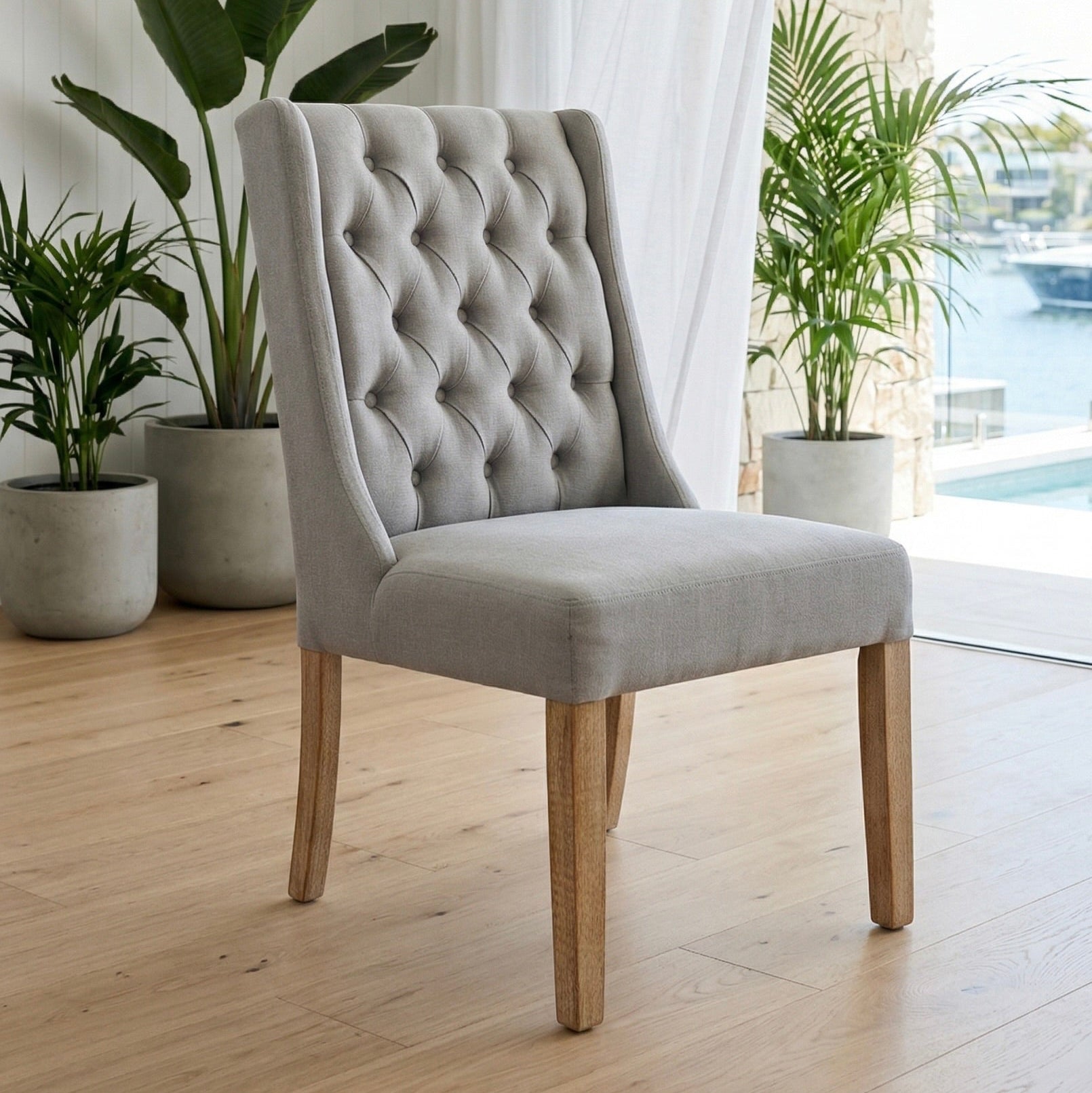 Grey Elegant Dining Chair