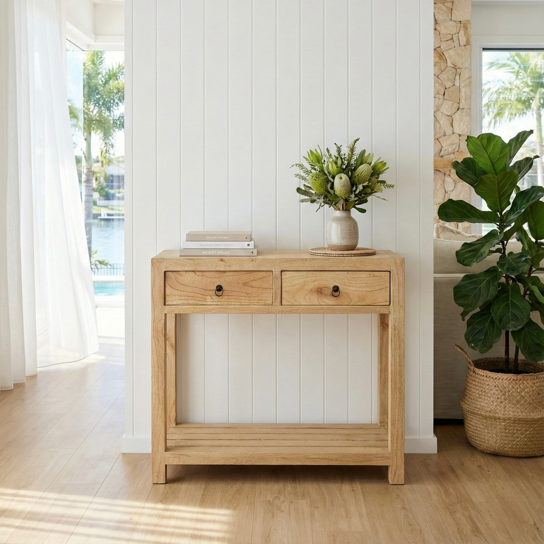 2 Drawer Mindi Console