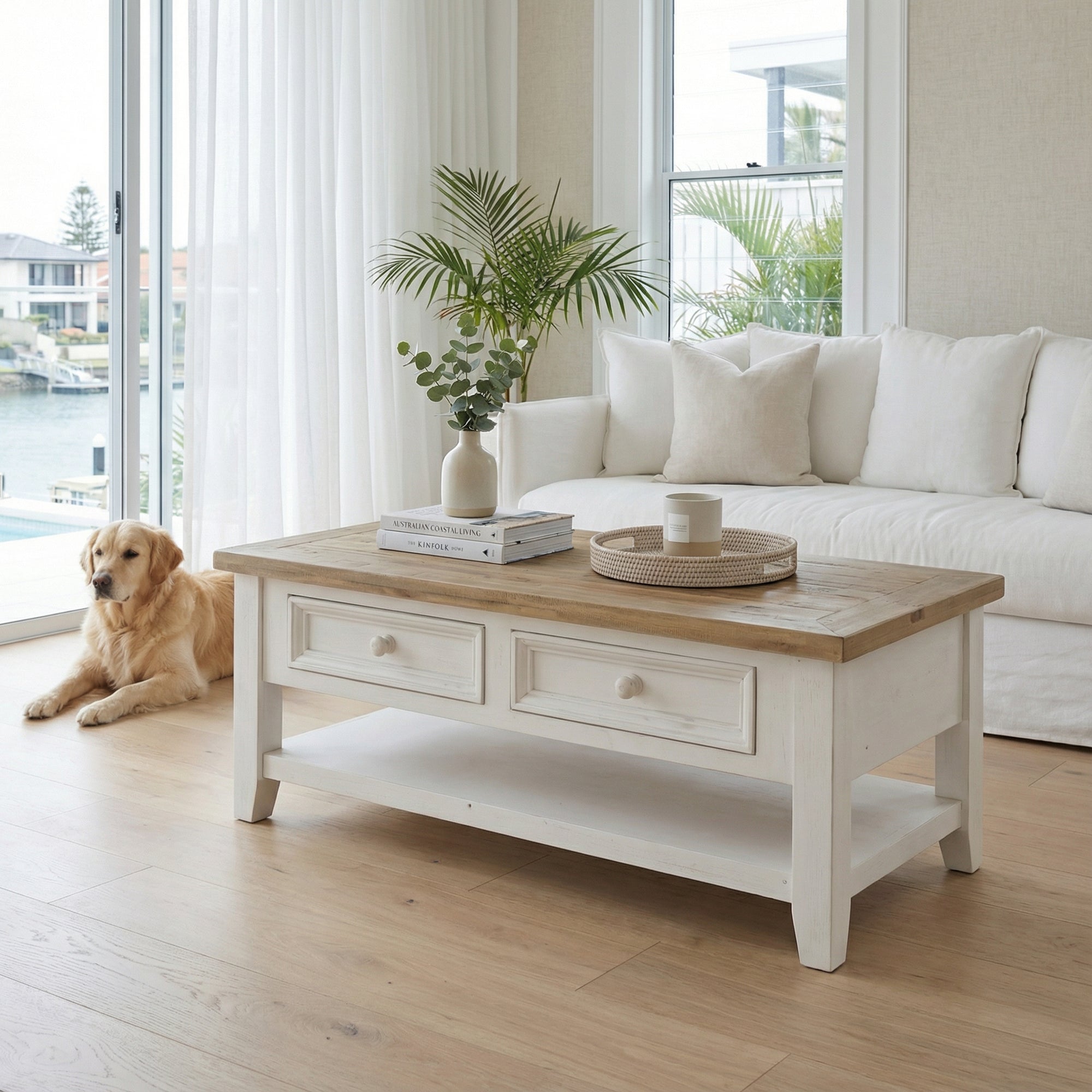 Beach House 2 Drawer Coffee Table