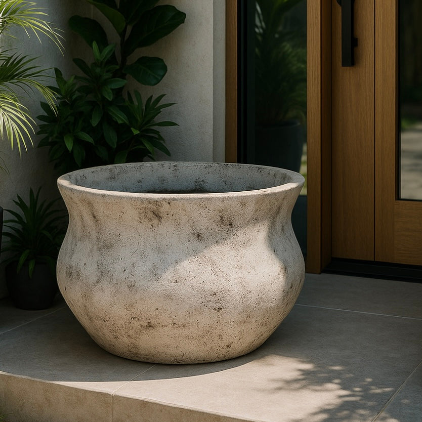 Alira Antique White Pot