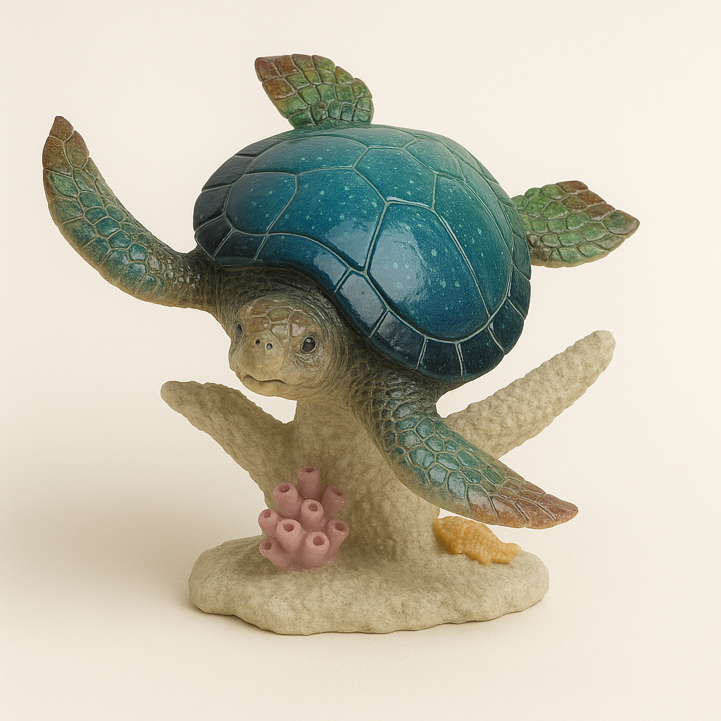 Large Turtle on Coral