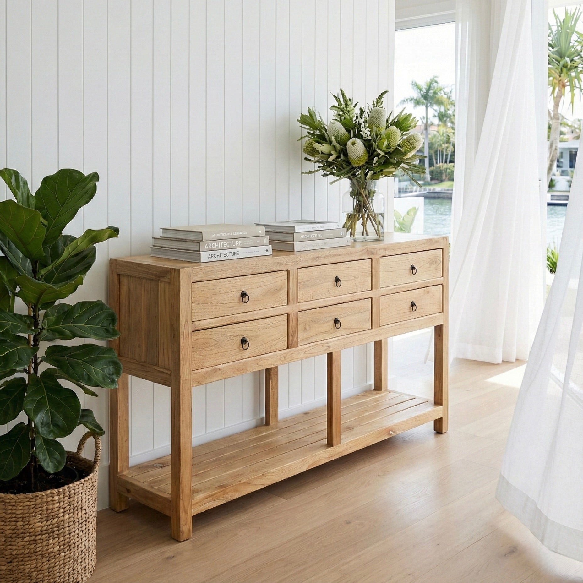 6 Drawer Mindi Console