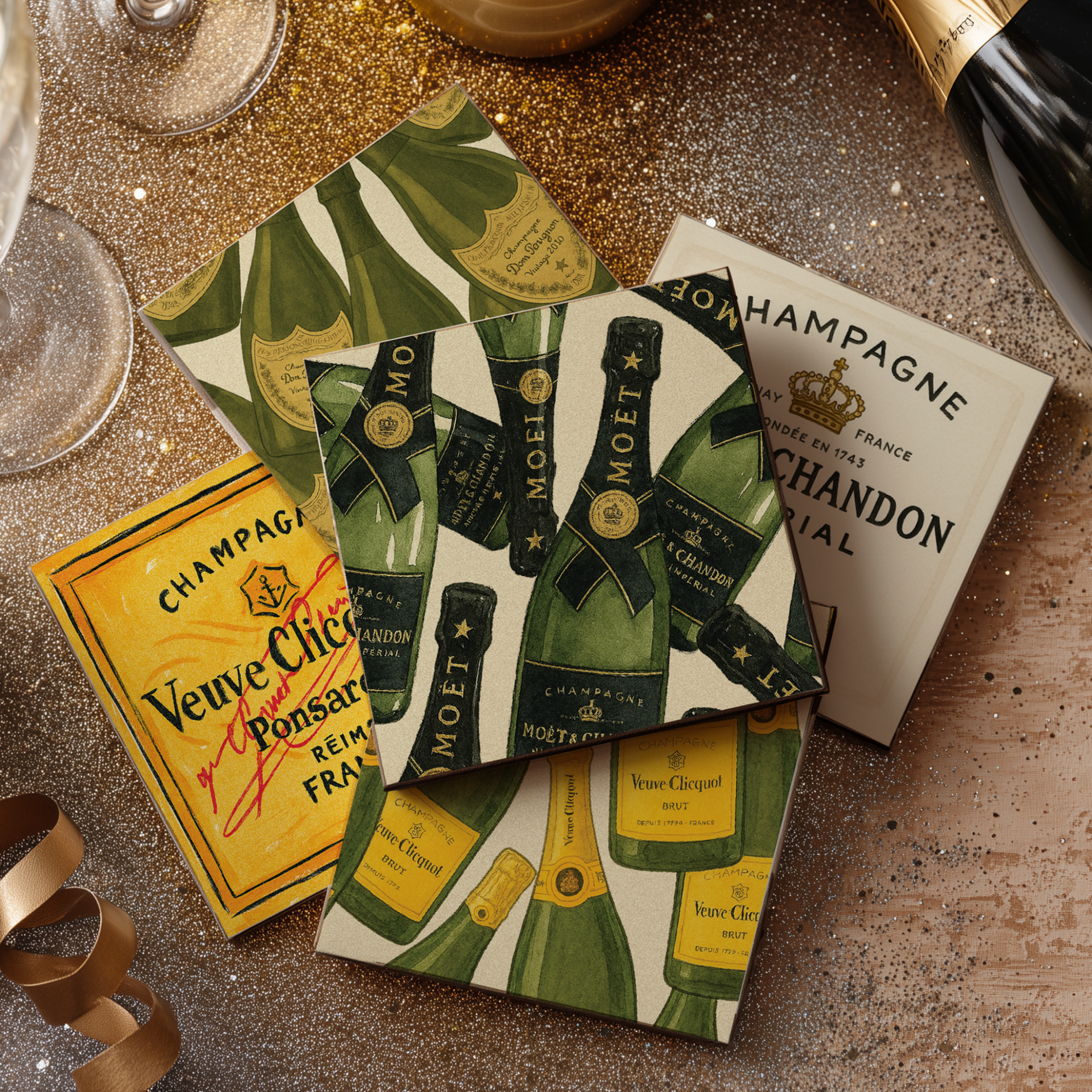 Champagne Themed Coasters