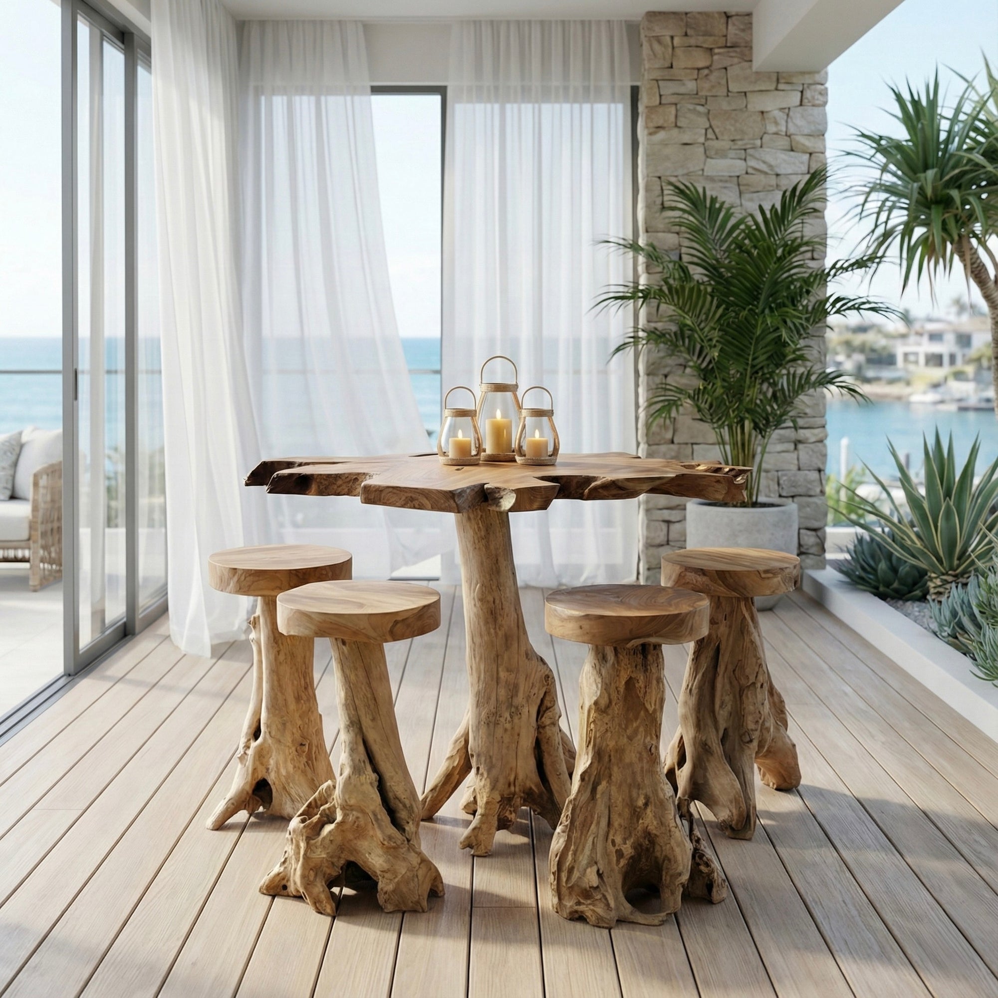 Teak Root Bar Setting