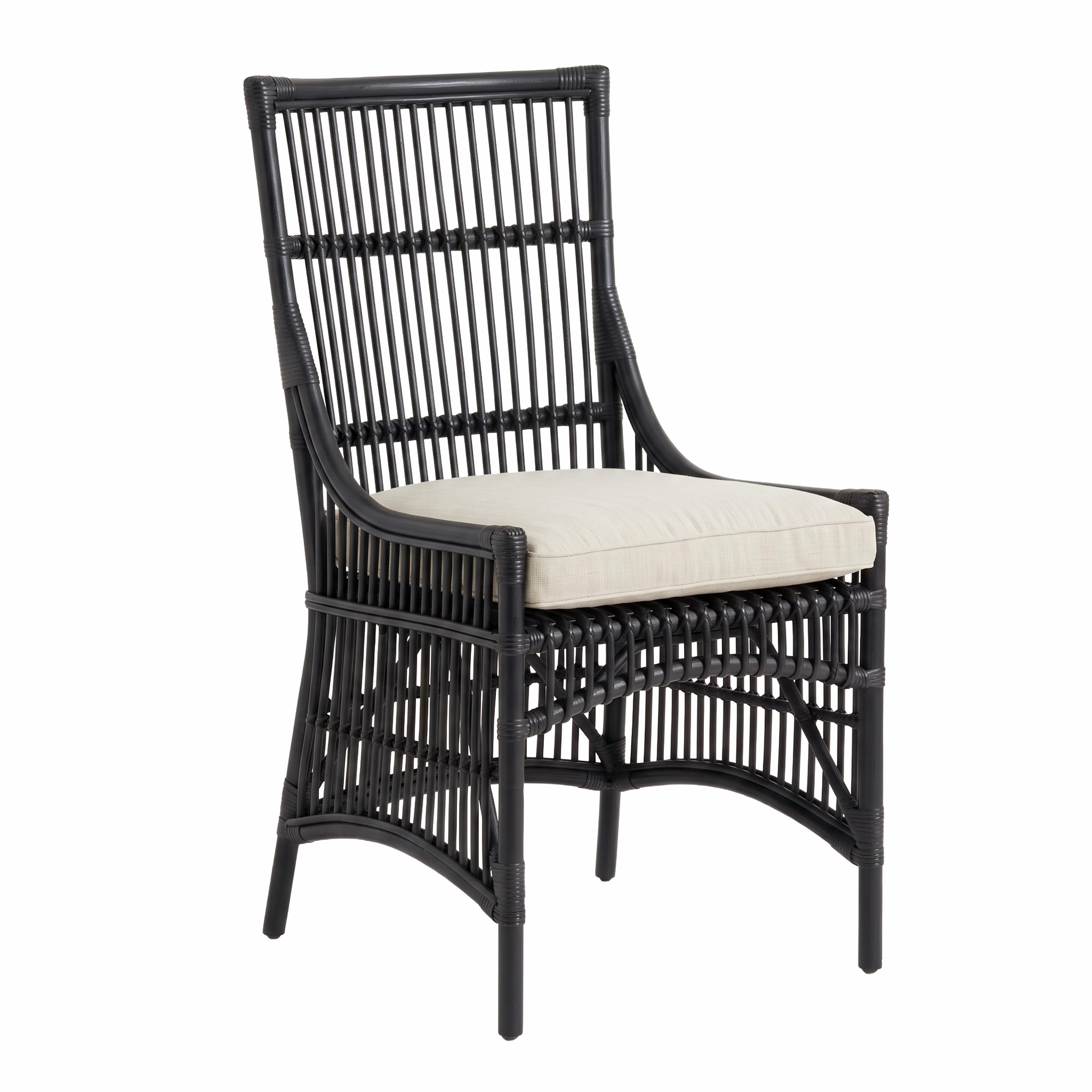Black Rattan Beach Chair