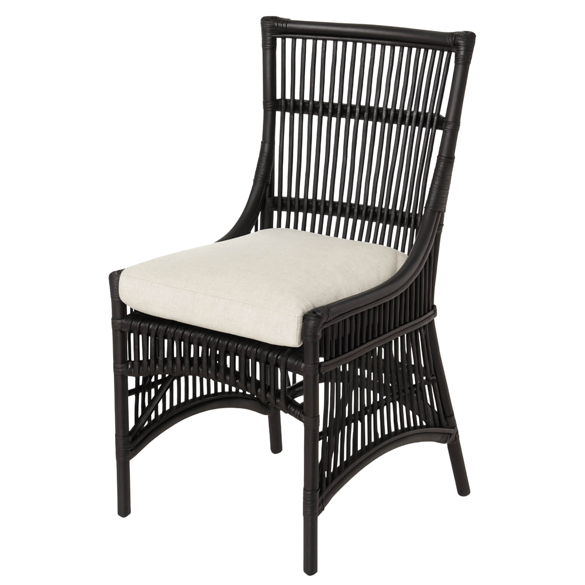 Black Rattan Beach Chair