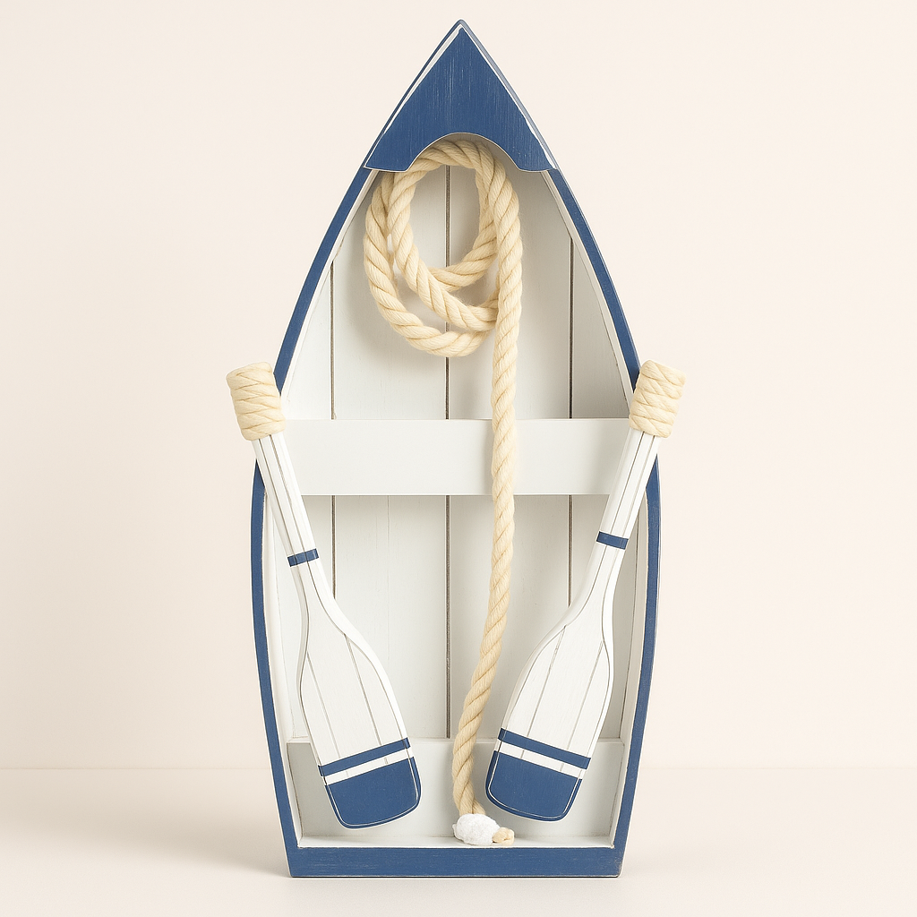 Decorative Boat with Oars