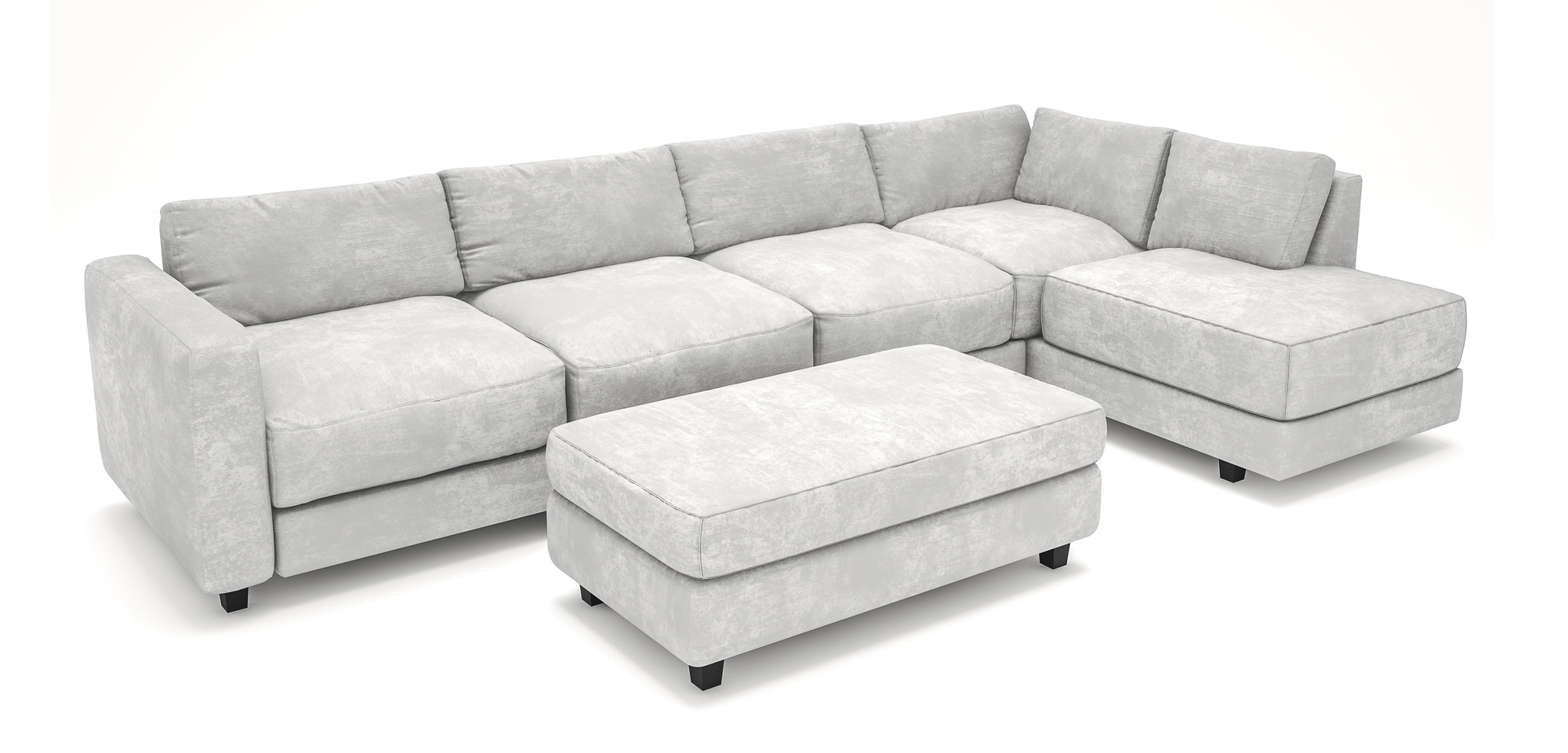 Brighton Chaise Lounge + Ottoman (Elephant)