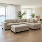 Brighton Chaise Lounge + Ottoman (Sand)