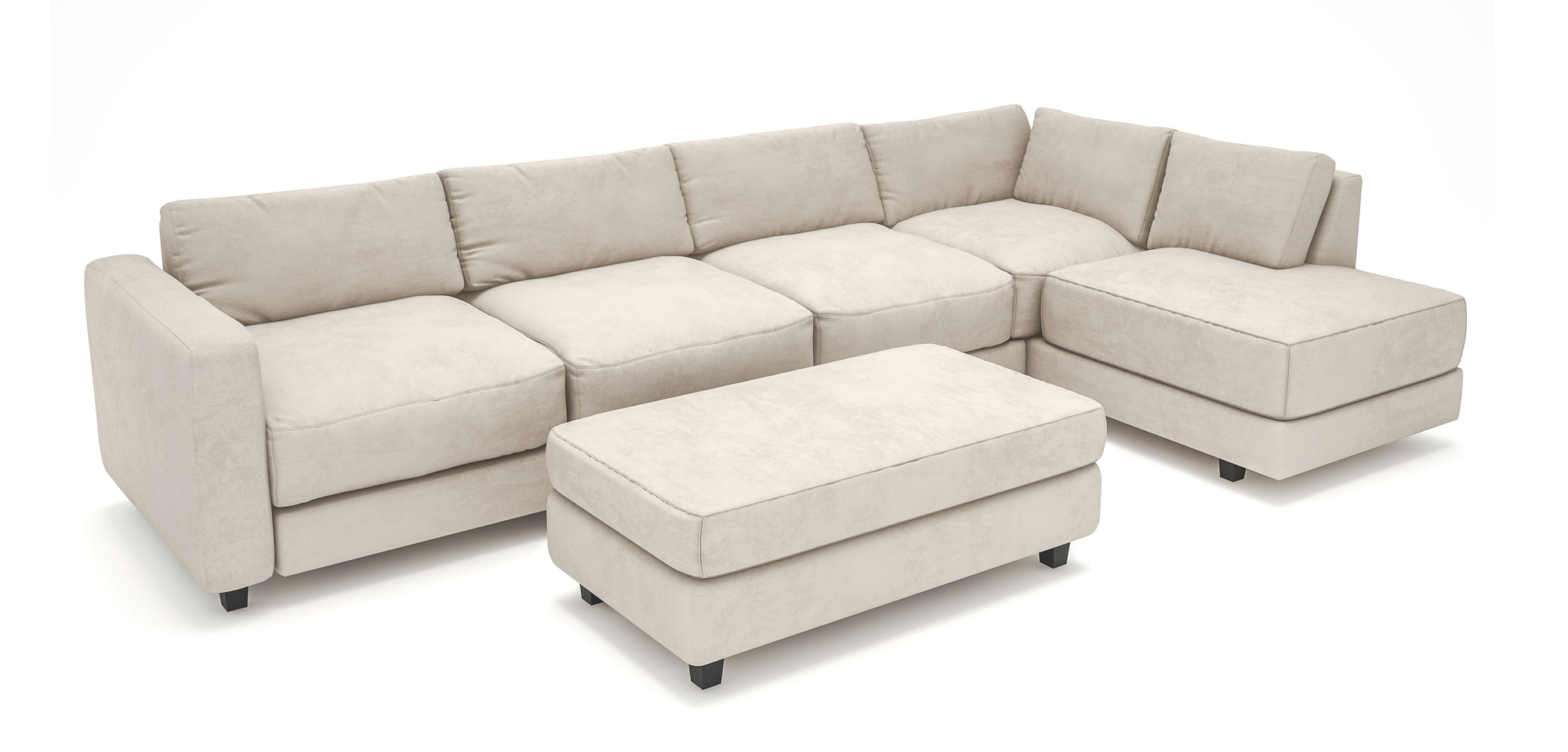 Brighton Chaise Lounge + Ottoman (Sand)