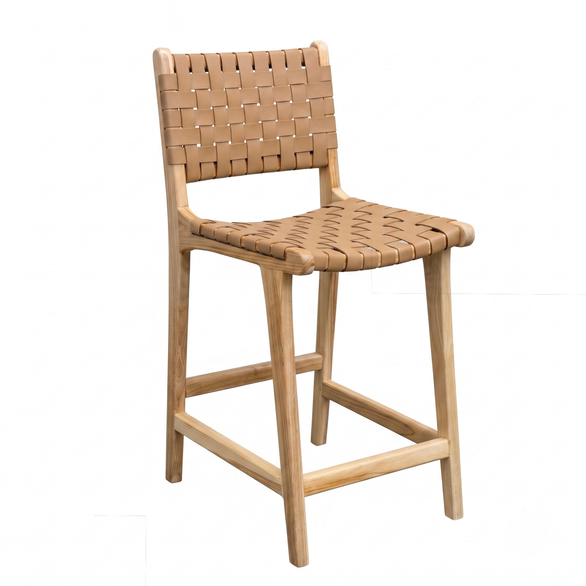 Miami White Caramel Stool