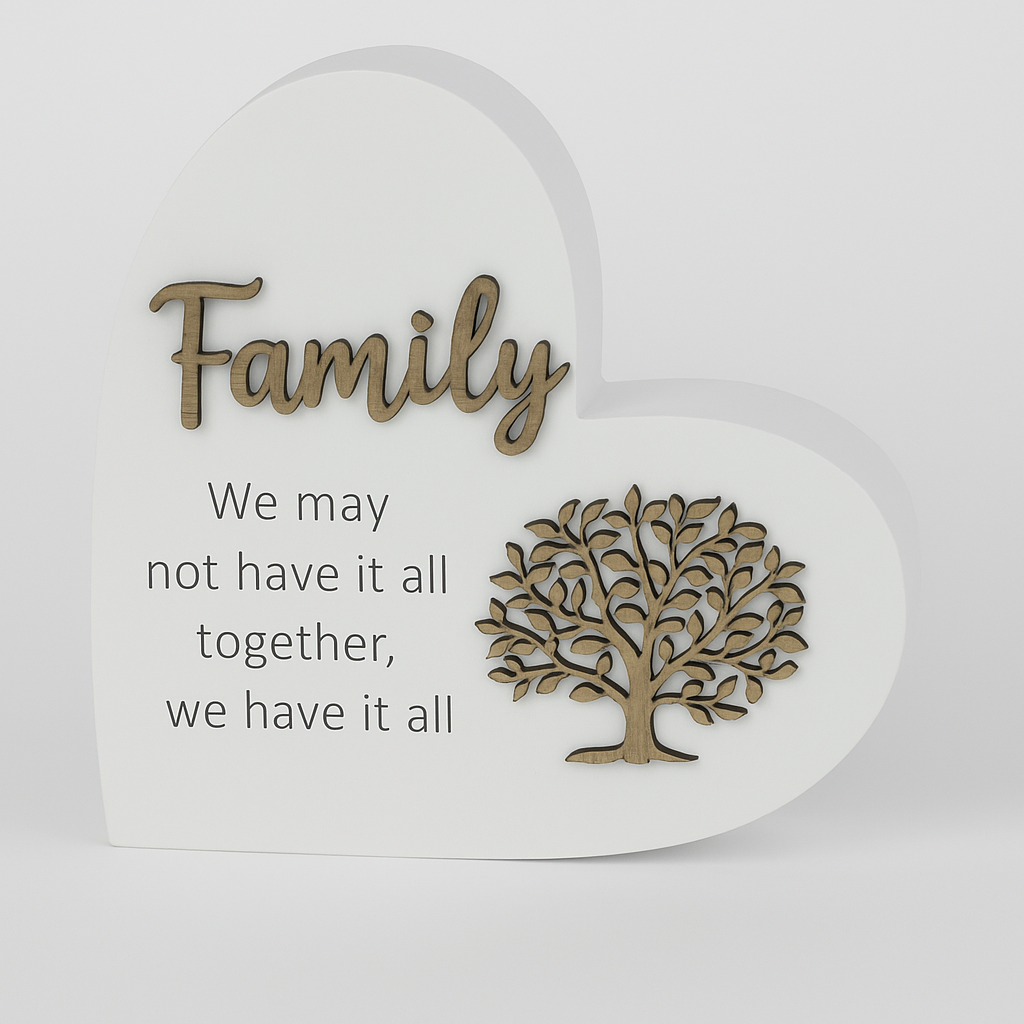 Heart Family Plaque