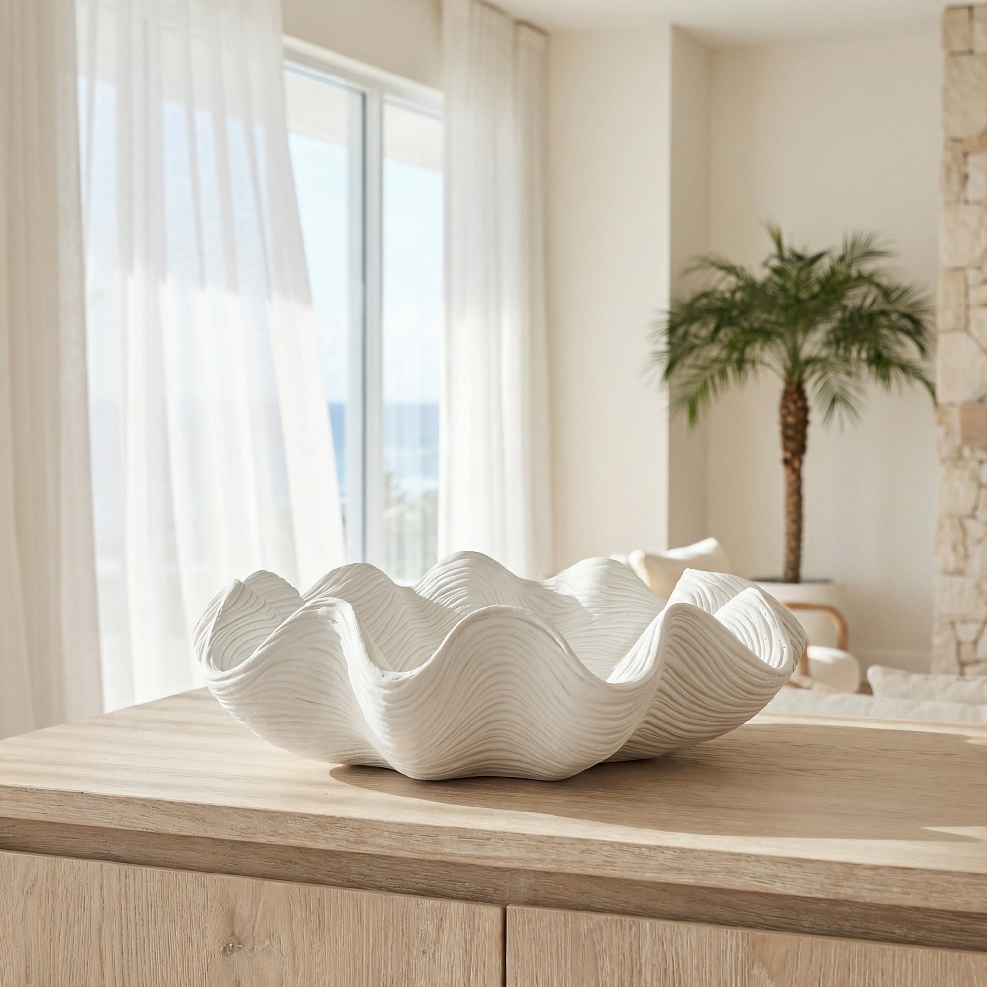 White Coral Wave Bowl