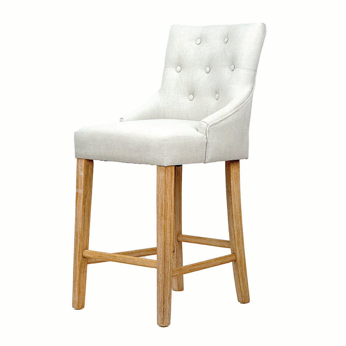 Neutral Wingback Breakfast Stool