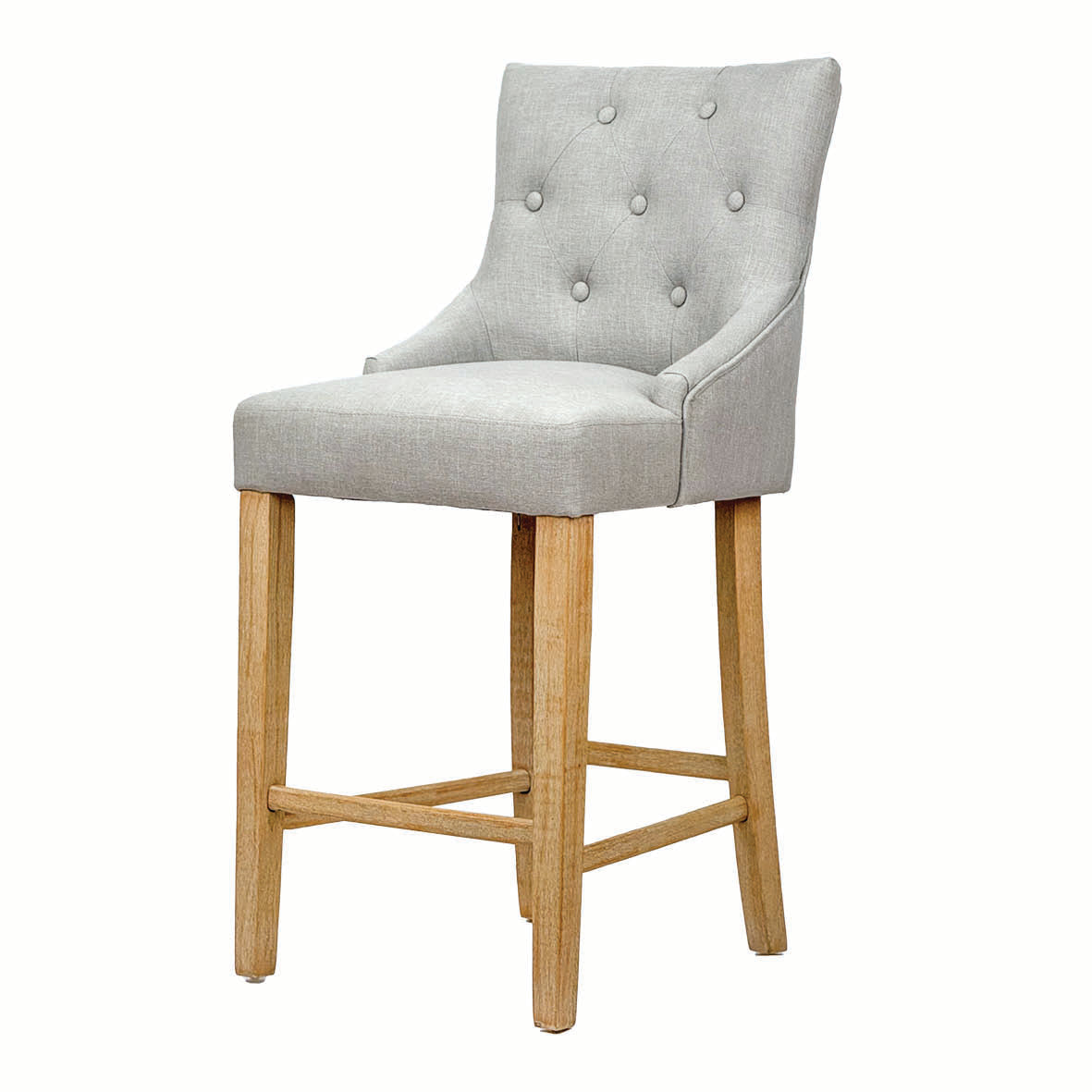 Grey Wingback Breakfast Stool