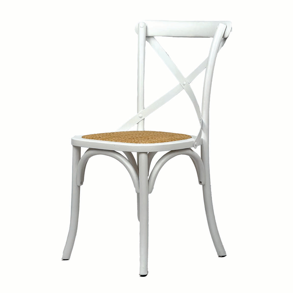 White Cross Back Chair
