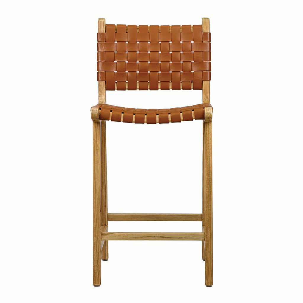 Miami Tan Leather Stool