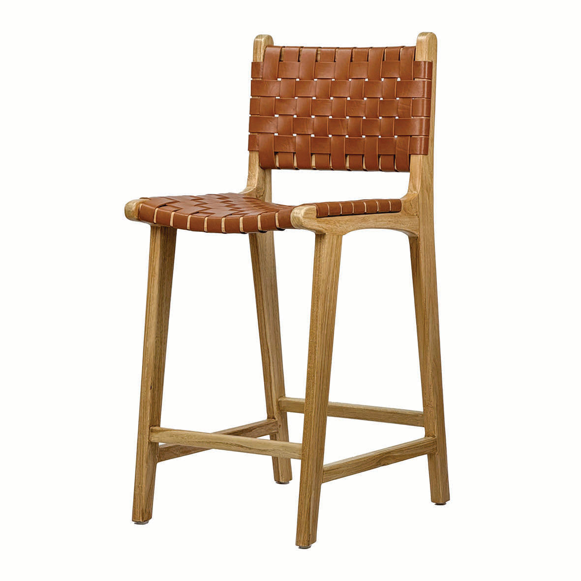 Miami Tan Leather Stool