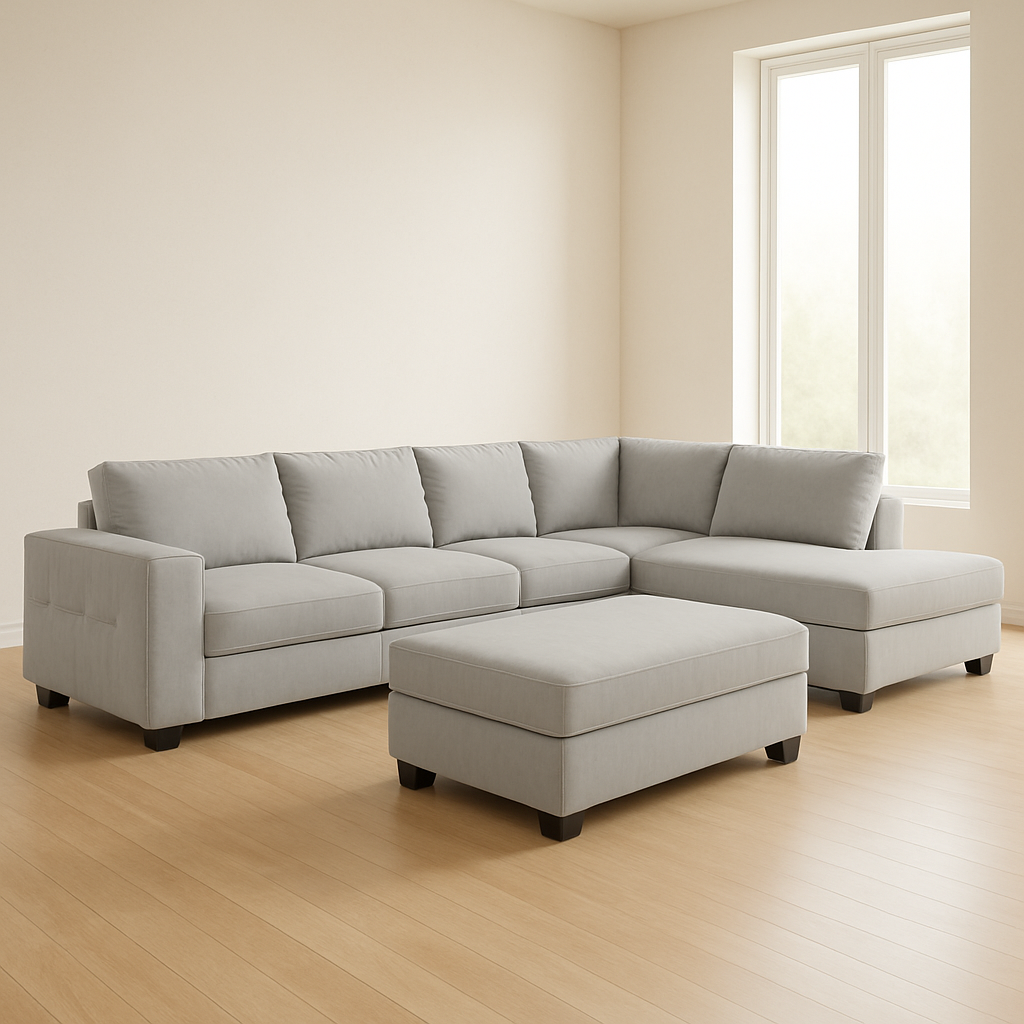 Brighton Chaise Lounge + Ottoman (Elephant)