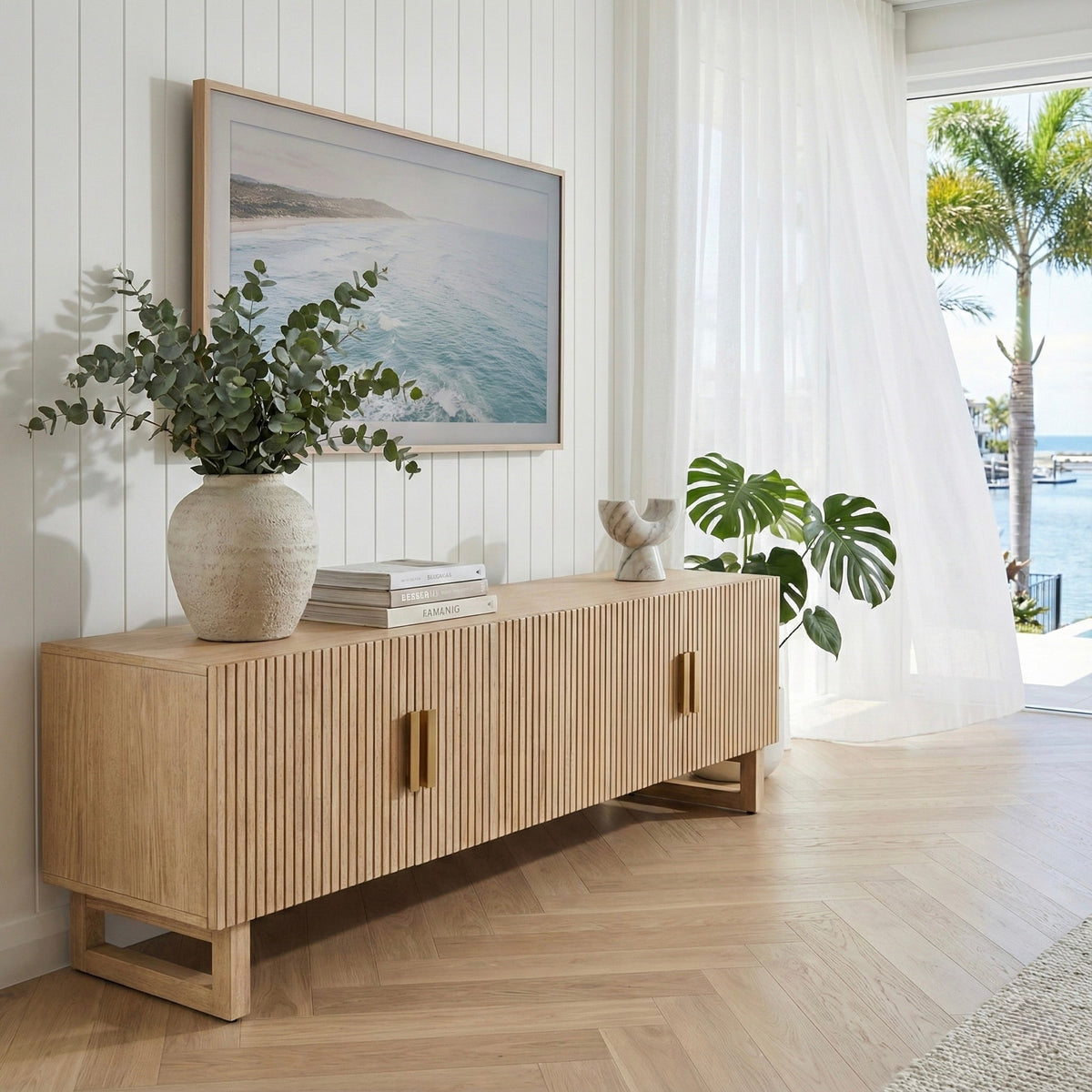 Burleigh Large Fluted Entertainment Unit – The Outlet Homewares & Furniture