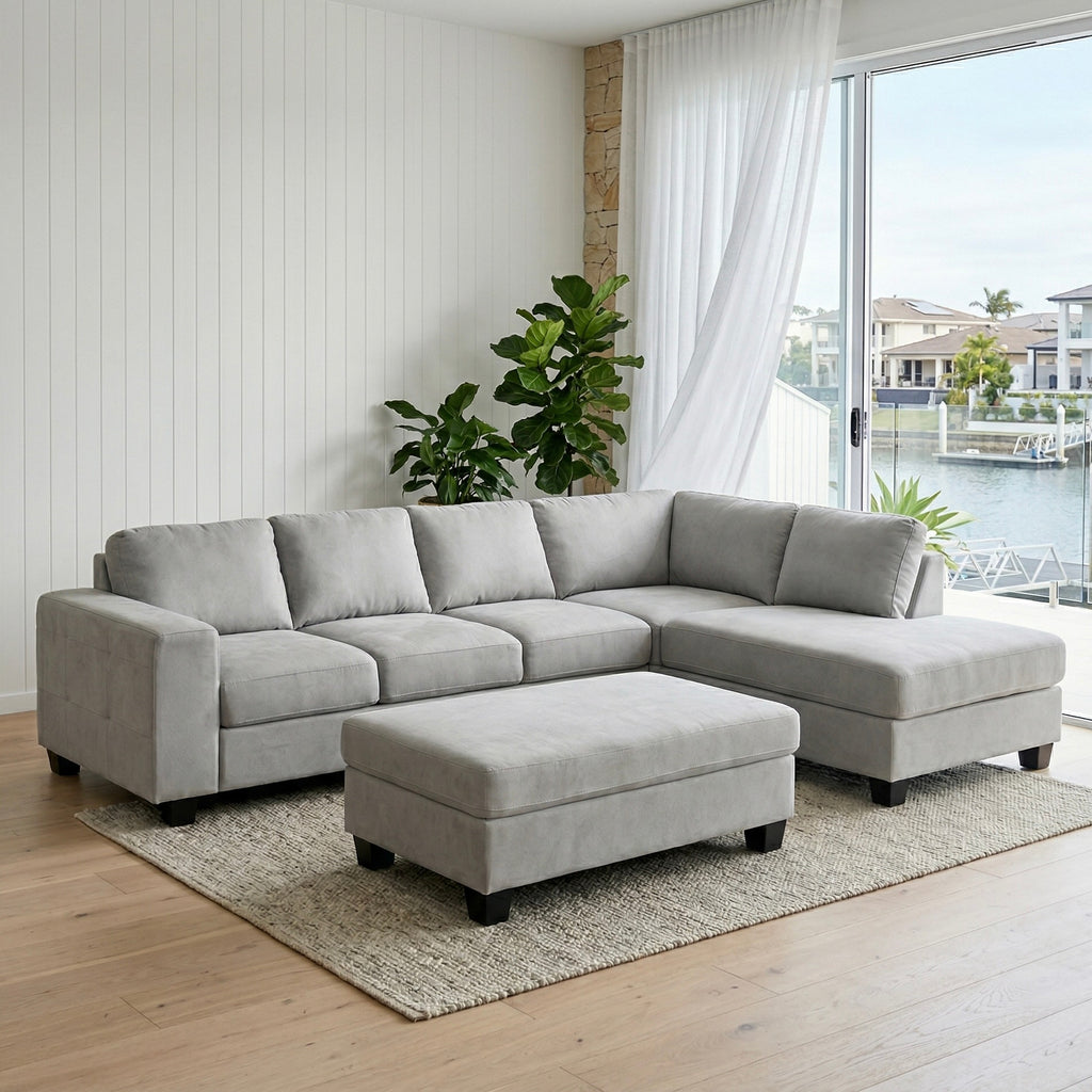 Brighton Chaise Lounge + Ottoman (Elephant)