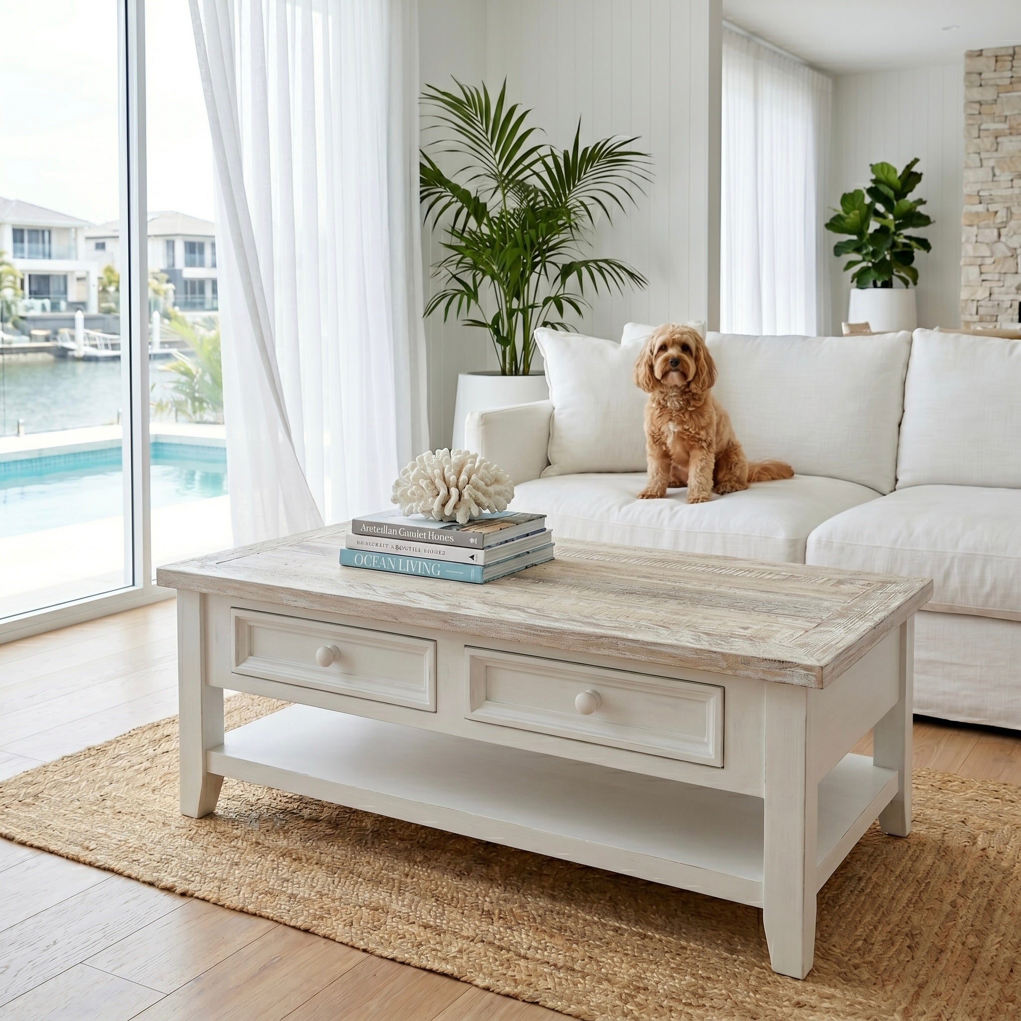 Noosa 2 Drawer Coffee Table