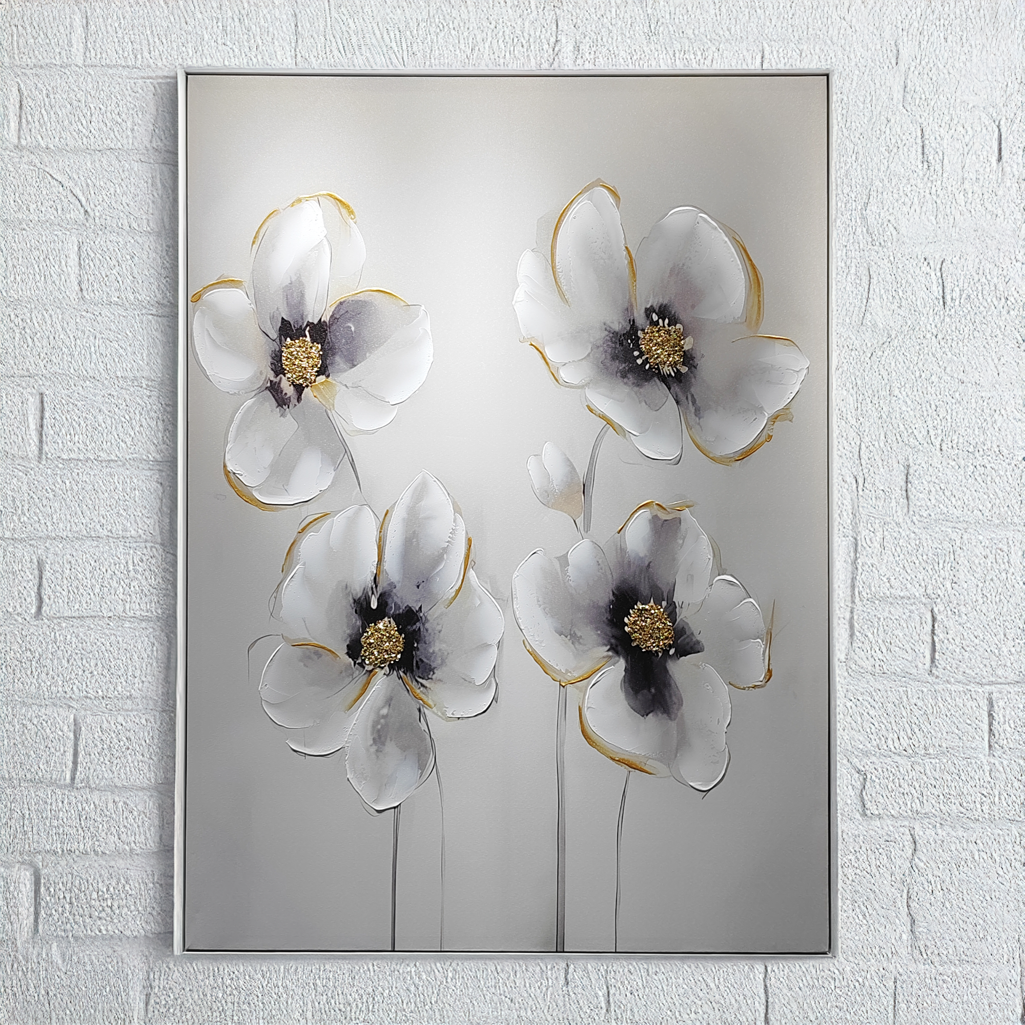 Grey Poppy's Canvas Art
