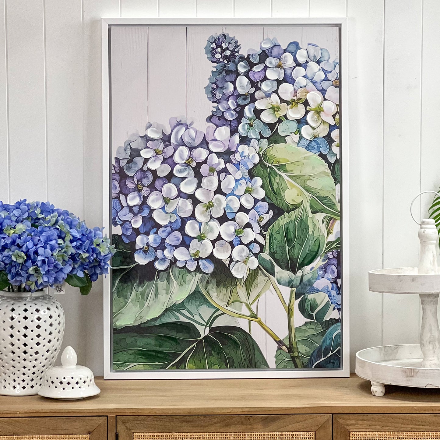 Purple & Blue Hydrangea Duo Canvas