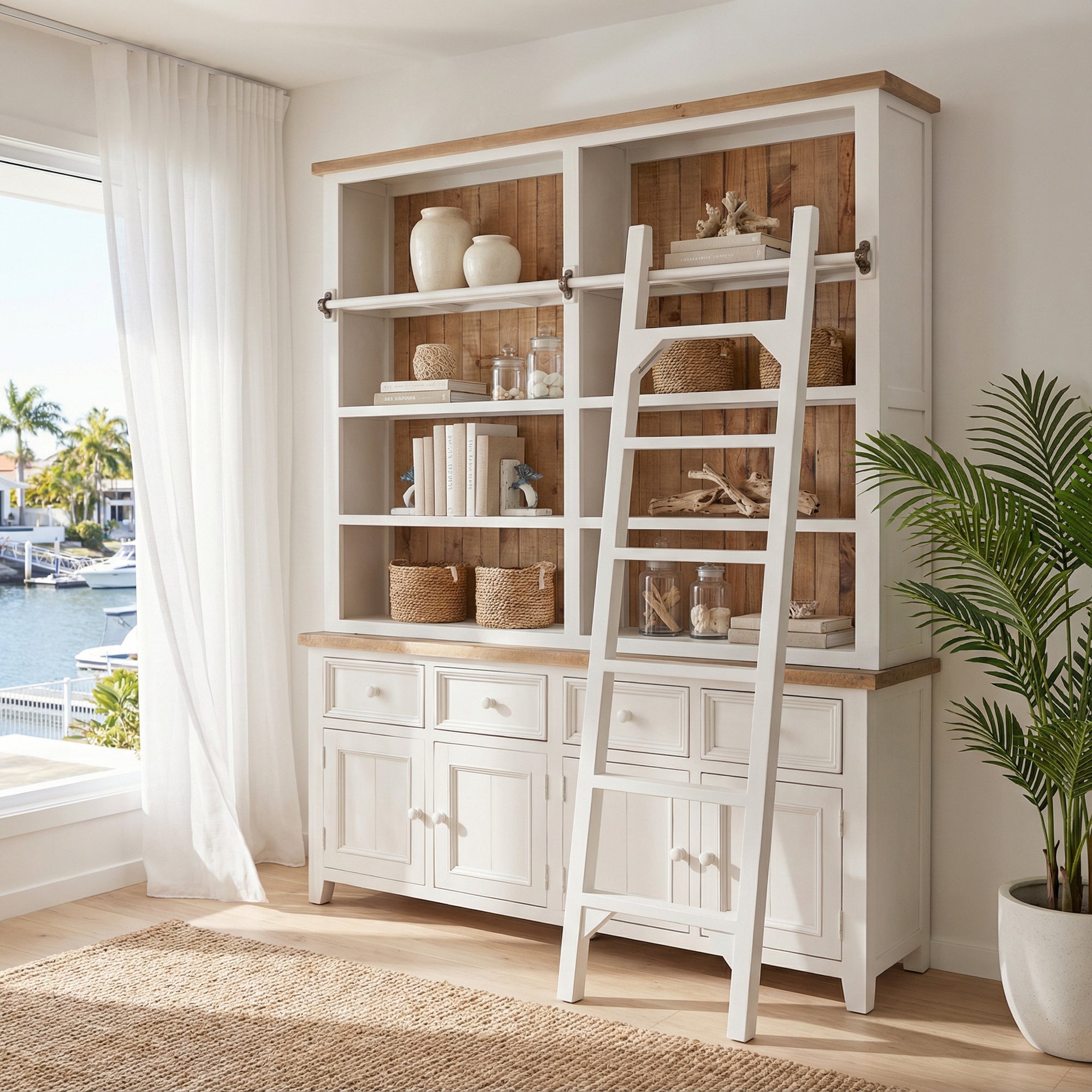 Beach House Ladder Bookcase