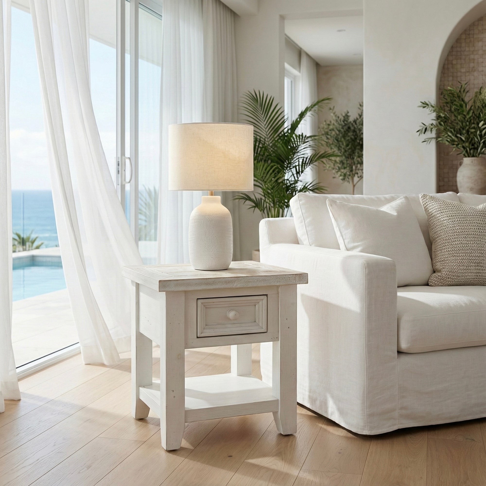 Noosa 1 Drawer Lamp Table