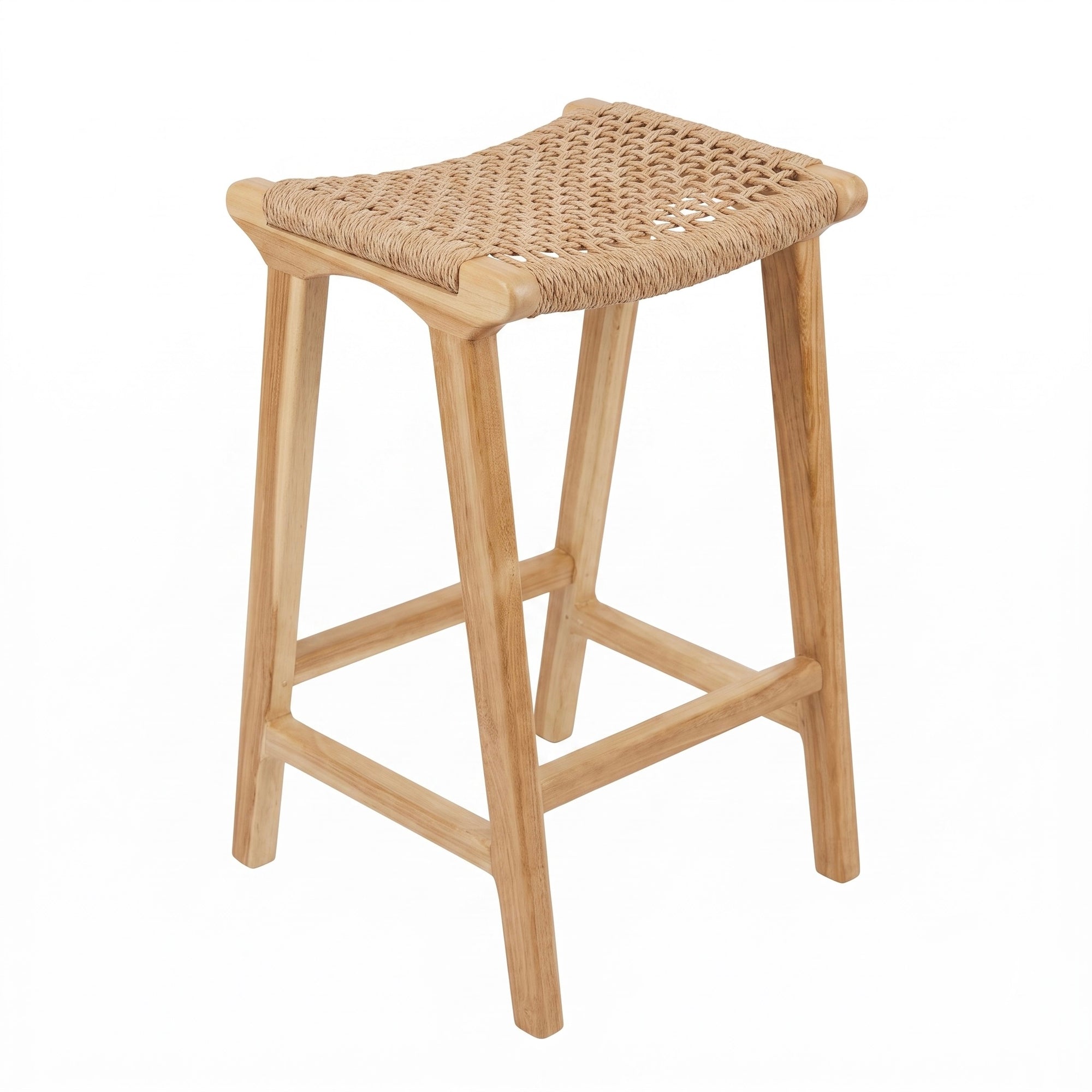 Miami Rattan Weave Backless Stool