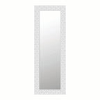 Skinny White Hex Mirror