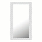 Large White Hex Mirror