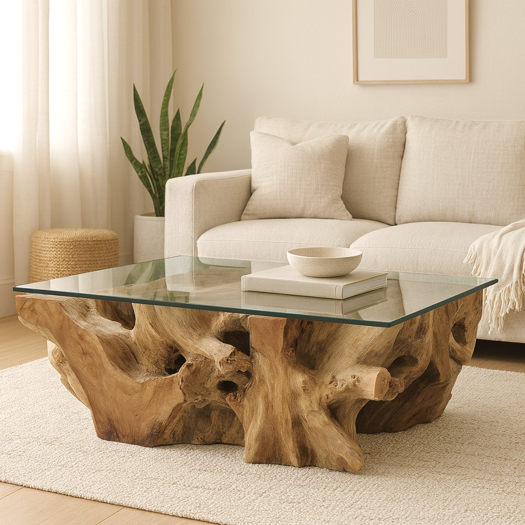 Teak Root Rectangle Coffee Table