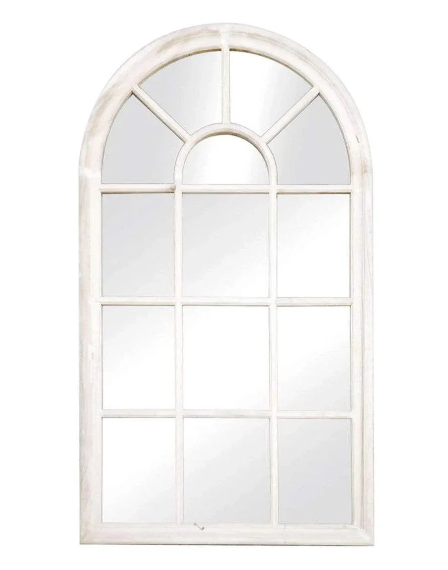 Small Juliet Arch Mirror White