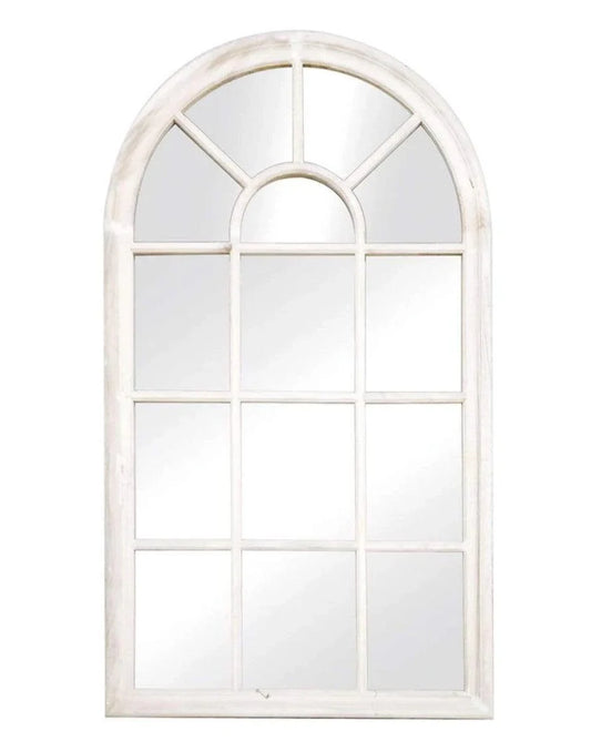 Large Juliet Arch Mirror White