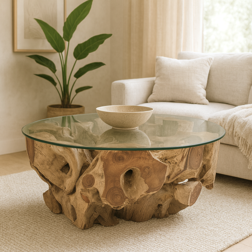 Teak Root Round Coffee Table