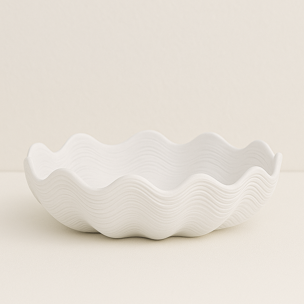 White Coral Wave Bowl