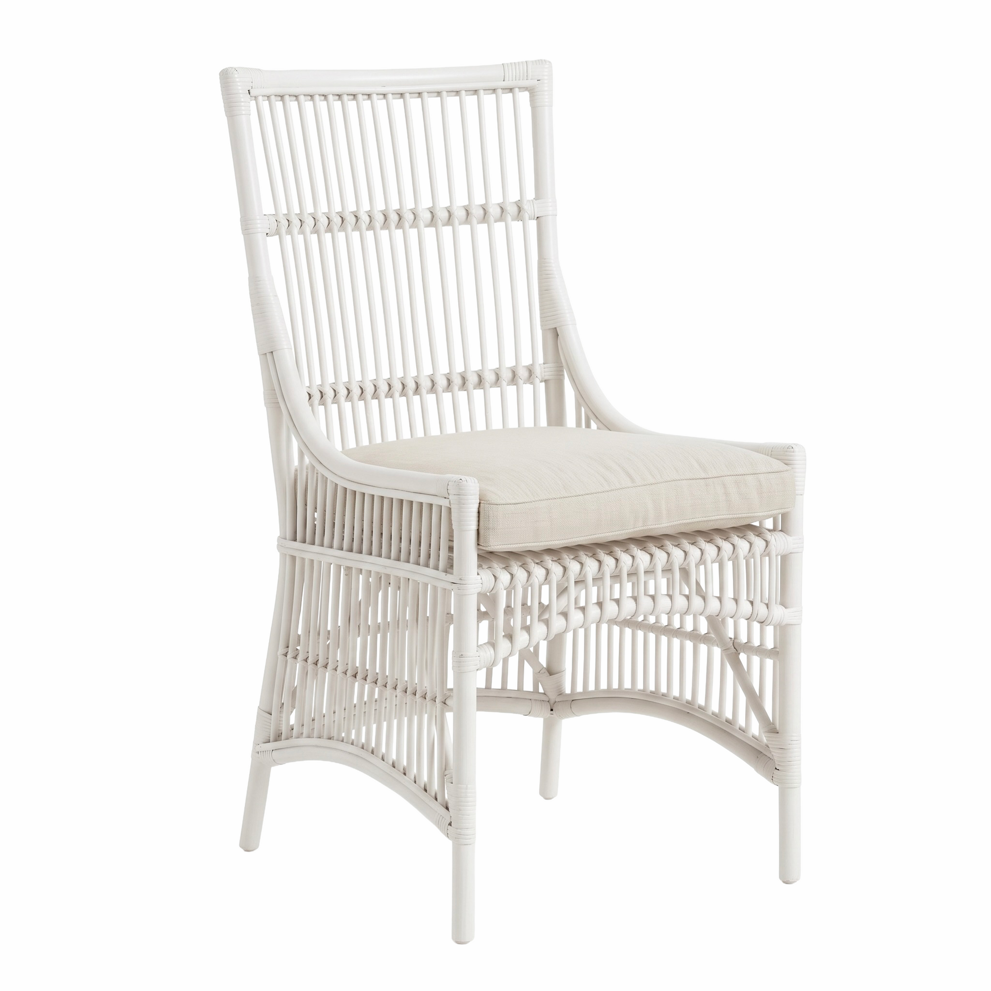White Rattan Beach Chair