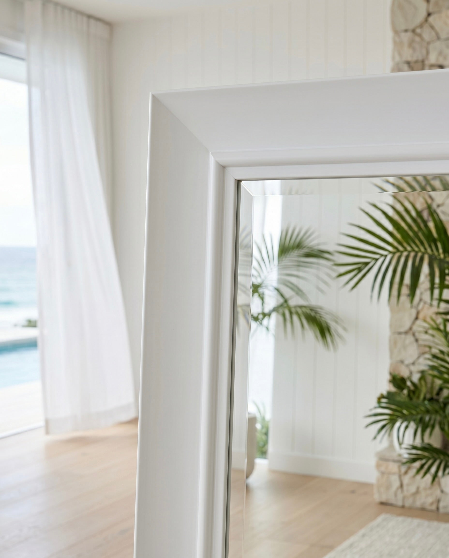 Large White Mirror
