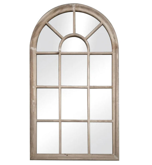 Large Juliet Arch Mirror Natural