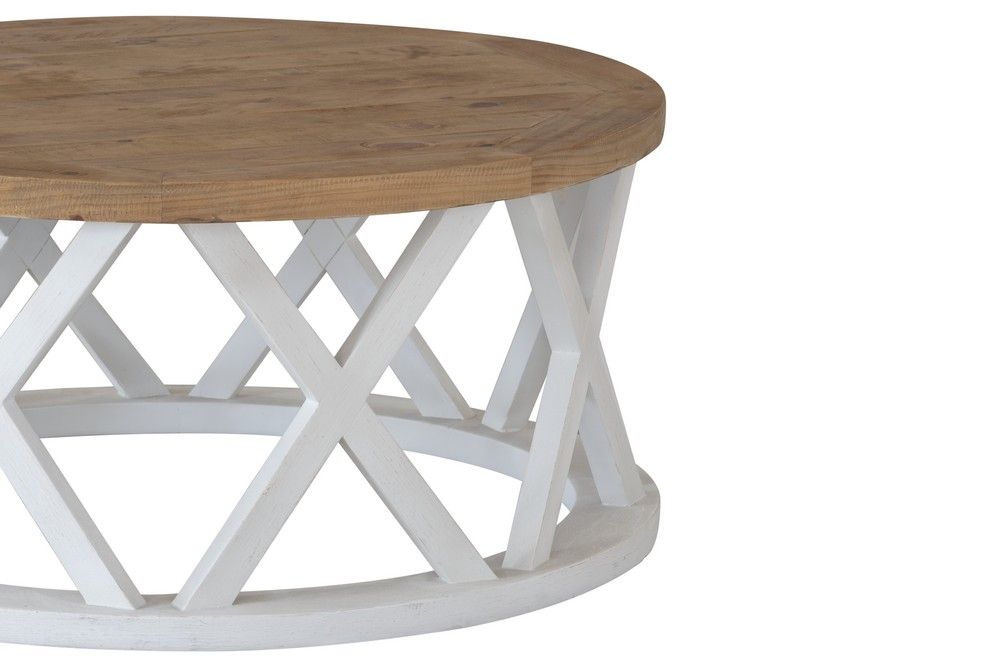 Round white deals hamptons coffee table